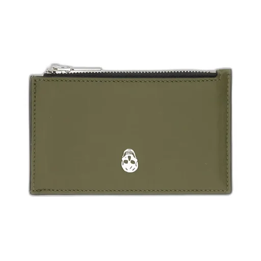 Skull Printed Zip-Up Cardholder