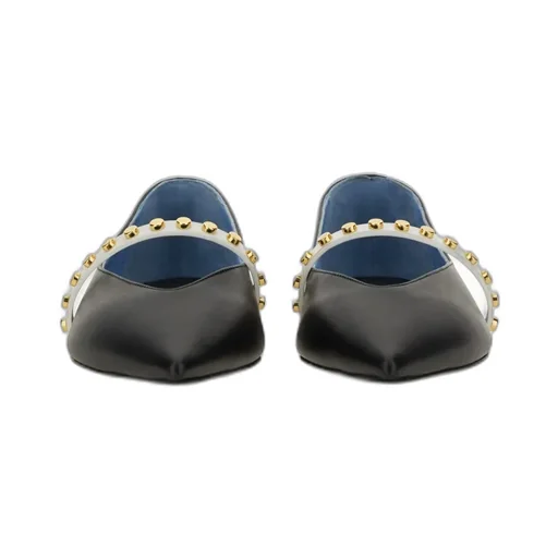 Pointed-Toe Embellished Flats