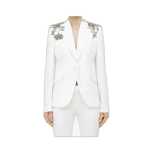 Single Breasted Embellished Shoulder Blazer