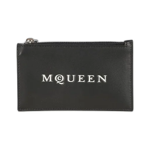 Logo Printed Top Zipped Card Case