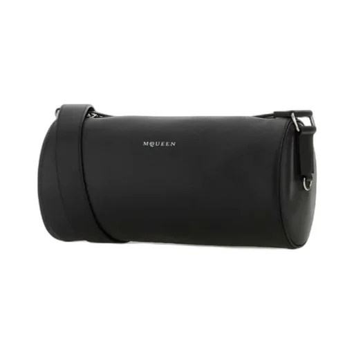 Logo Printed Roller Shoulder Bag