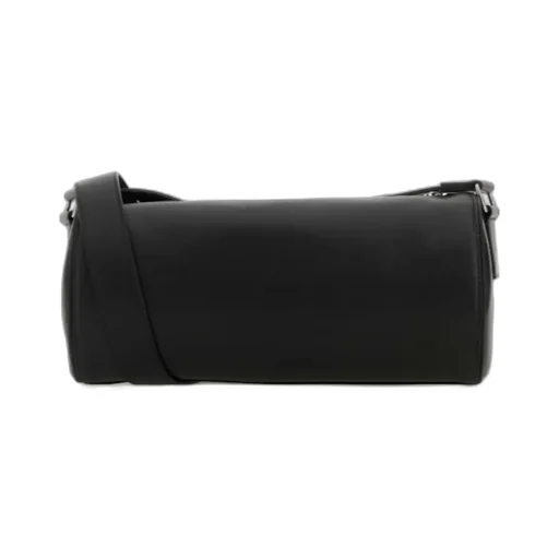 Logo Printed Roller Shoulder Bag