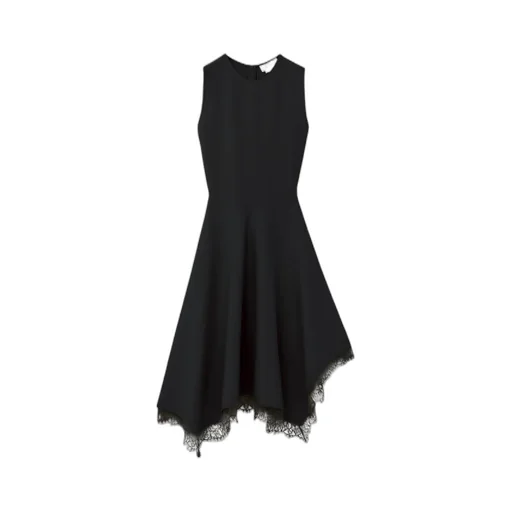Lace Detail Asymmetric Dress