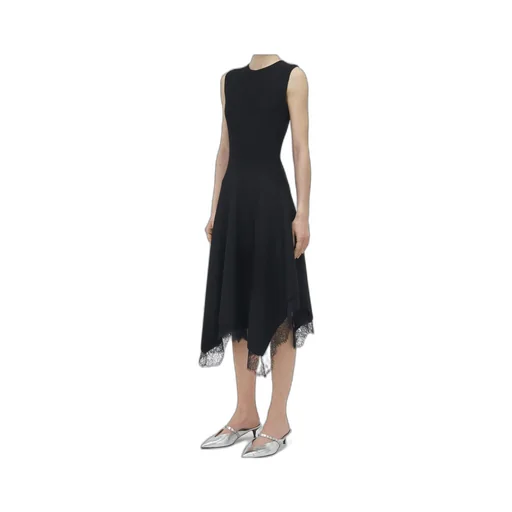 Lace Detail Asymmetric Dress