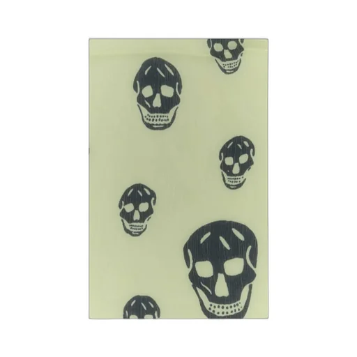 Skull Printed Finished-Edge Scarf