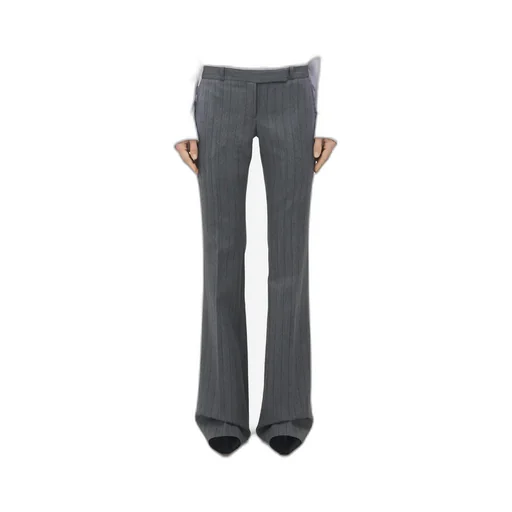 Pinstripe Flared Trousers