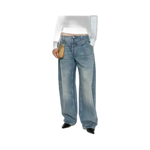 Whiskering Effect Jeans