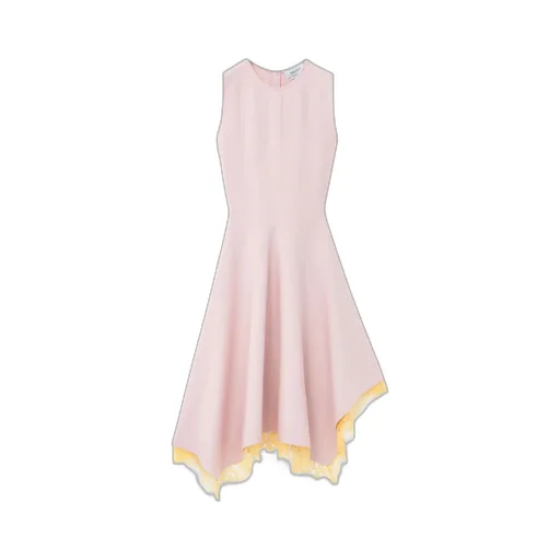 Lace Detail Asymmetric Dress