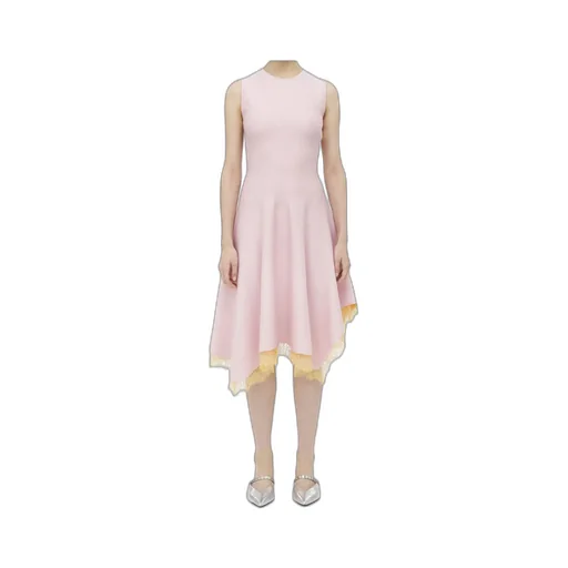 Lace Detail Asymmetric Dress