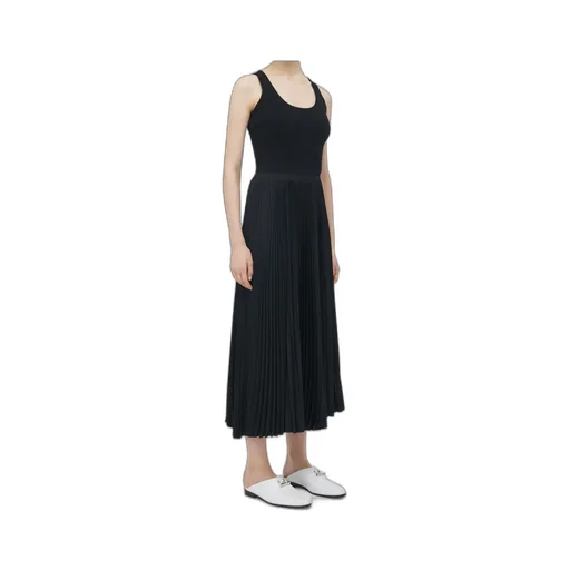 Pleated Asymmetric Sleeveless Dress