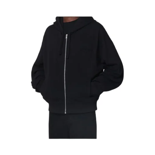 Logo Embroidered Zip-Up Hoodie
