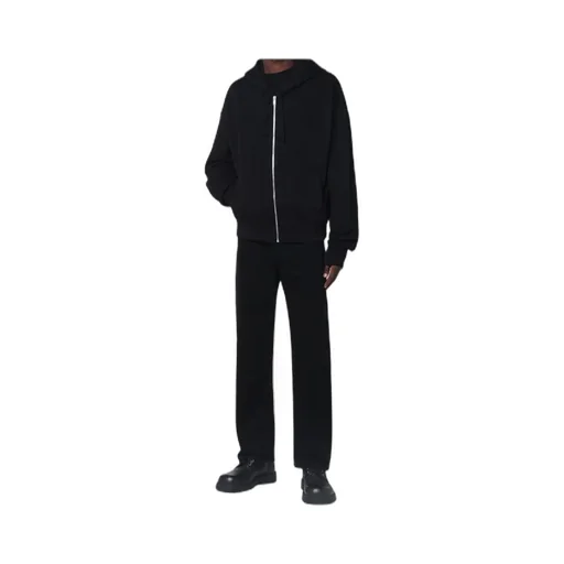 Logo Embroidered Zip-Up Hoodie