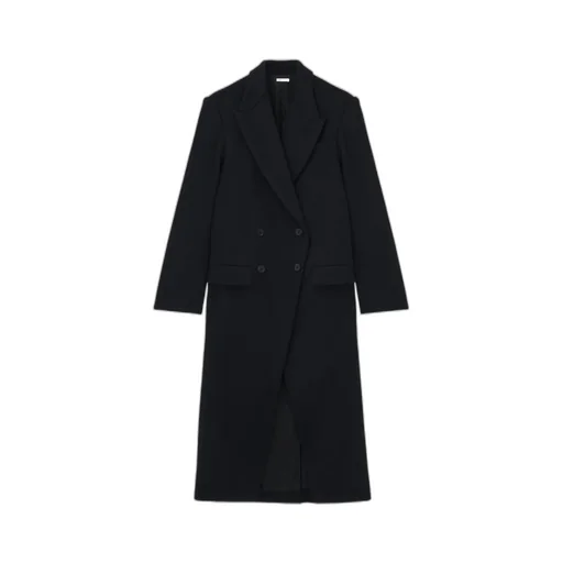Double-Breasted Wool Felt Coat