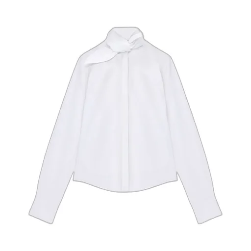 Oversized-Collar Cotton Shirt