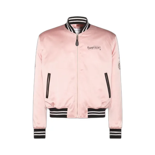 Logo Printed Satin Jacket