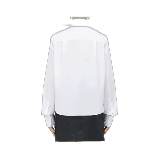 Oversized-Collar Cotton Shirt