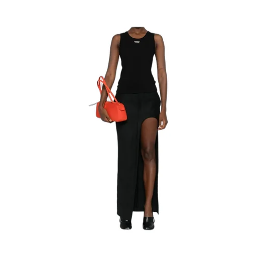 Logo Plaque Ribbed Tank Top