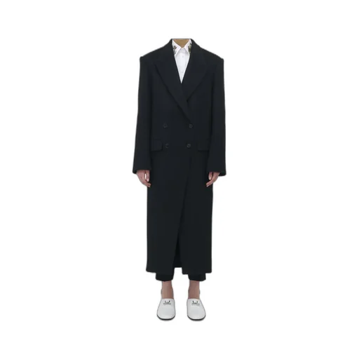 Double-Breasted Wool Felt Coat