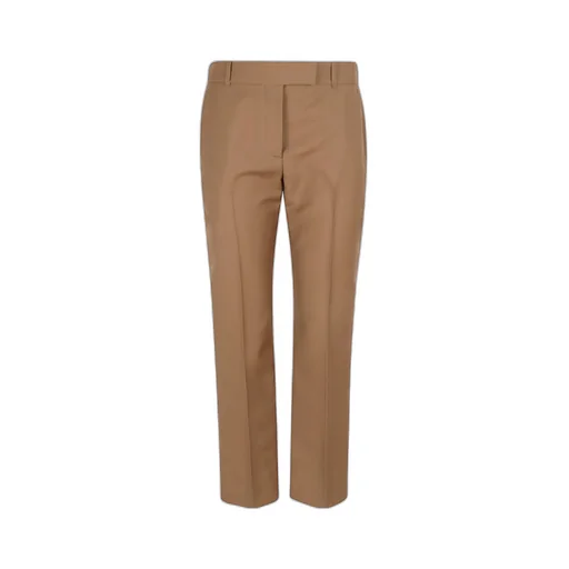 Straight-Leg Pleated Trousers