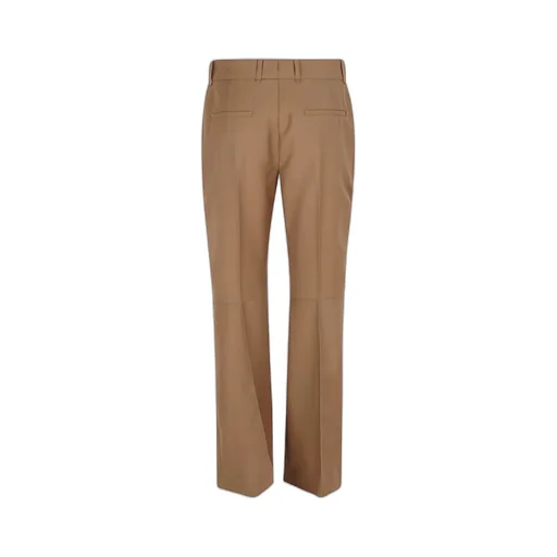 Straight-Leg Pleated Trousers