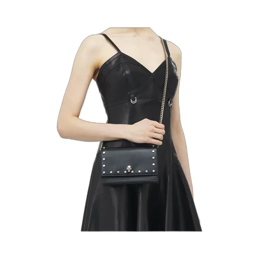 Small Skull Studded Shoulder Bag