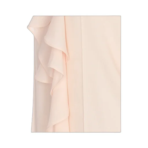 Long Sleeved Ruffled Crewneck Blouse