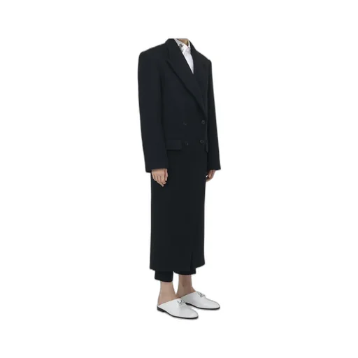 Double-Breasted Wool Felt Coat
