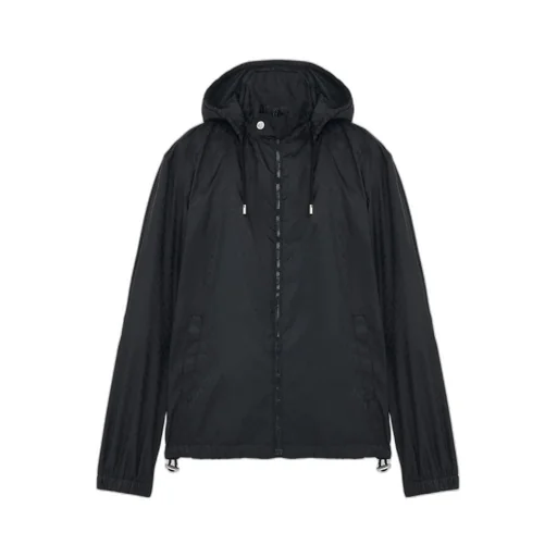 Skull Jacquard Hooded Lightweight Jacket