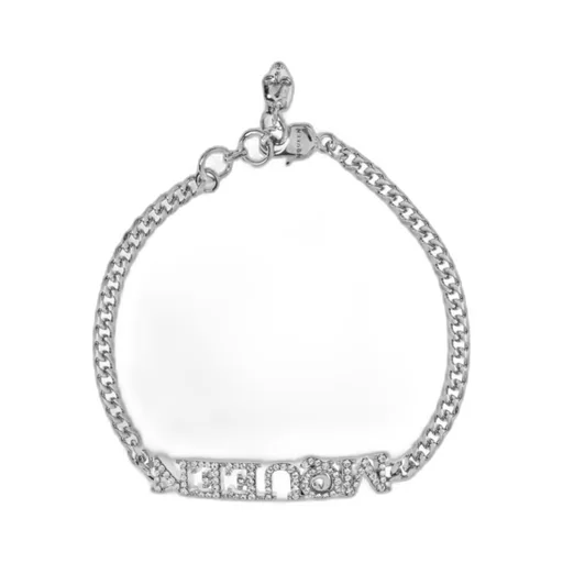 Logo Pendant Embellished Bracelet