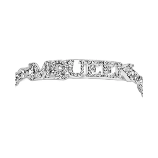 Logo Pendant Embellished Bracelet