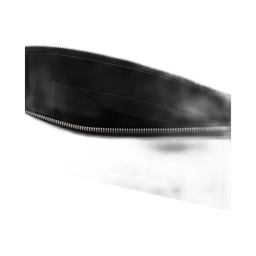 Logo Printed Zipped Clutch Bag