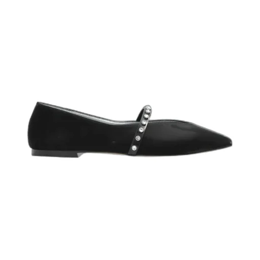 Stud-Embellished Ballerina Flats