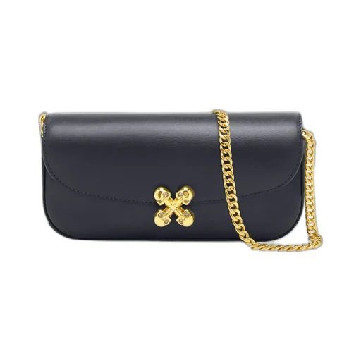 Small Skull Flower Embellished Shoulder Bag