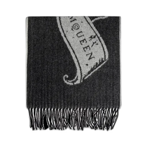 Logo Jacquard Fringed-Edge Scarf