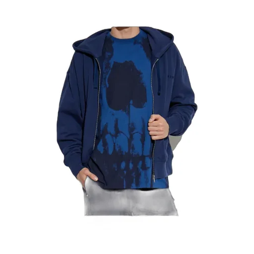 Logo Embroidered Zip-Up Hoodie