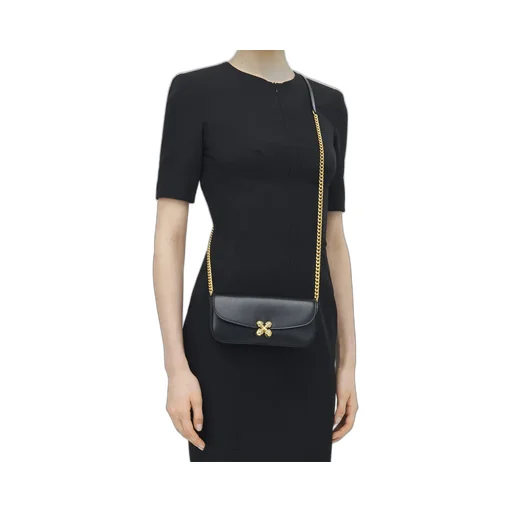 Small Skull Flower Embellished Shoulder Bag