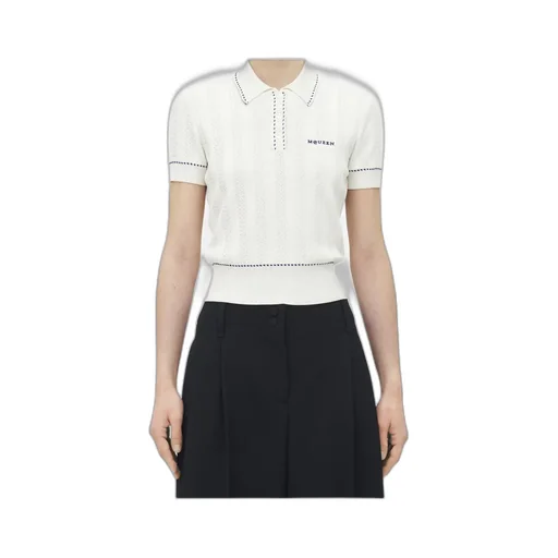 Logo Embroidered Knitted Polo Shirt