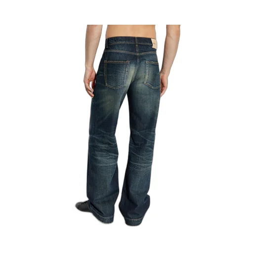 Vintage Effect Straight-Leg Jeans
