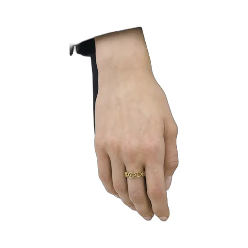Logo Lettering Chain Ring