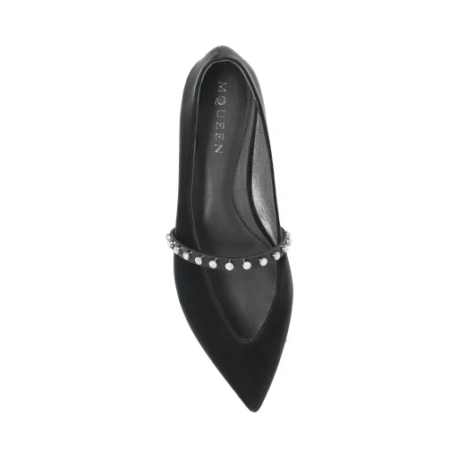 Stud-Embellished Ballerina Flats