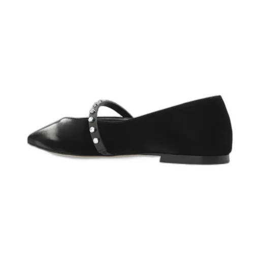 Stud-Embellished Ballerina Flats