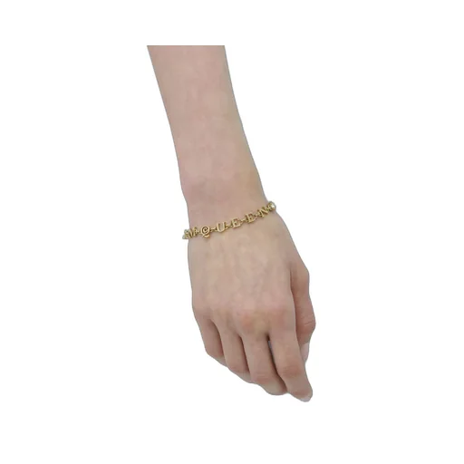 Logo Lettering Embellished Bracelet