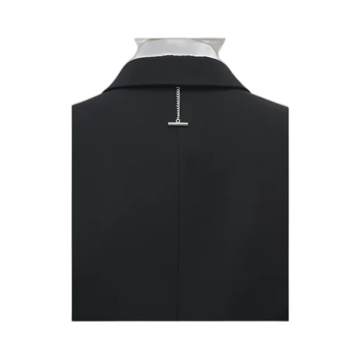 Flap-Pocketed Double-Breasted Blazer