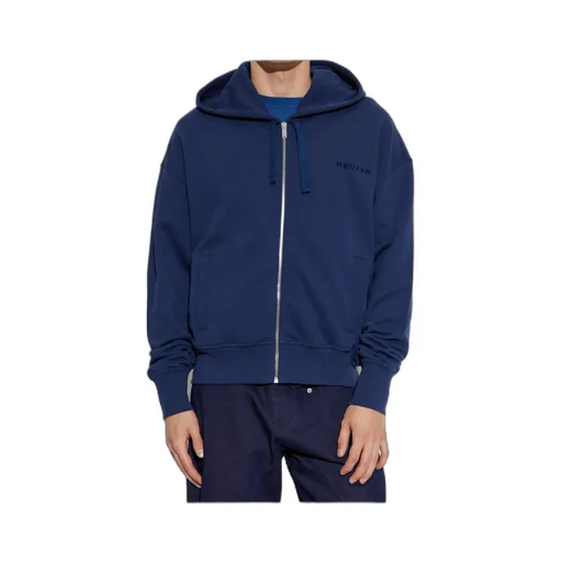 Logo Embroidered Zip-Up Hoodie