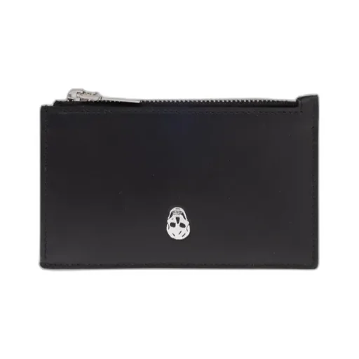 Skull Printed Zip-Up Cardholder