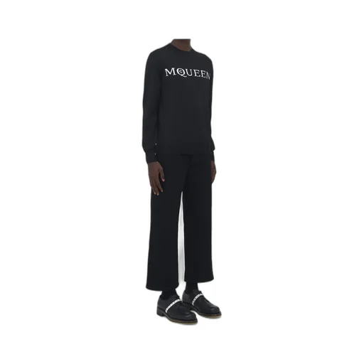 Logo Intarsia-Knit Crewneck Jumper