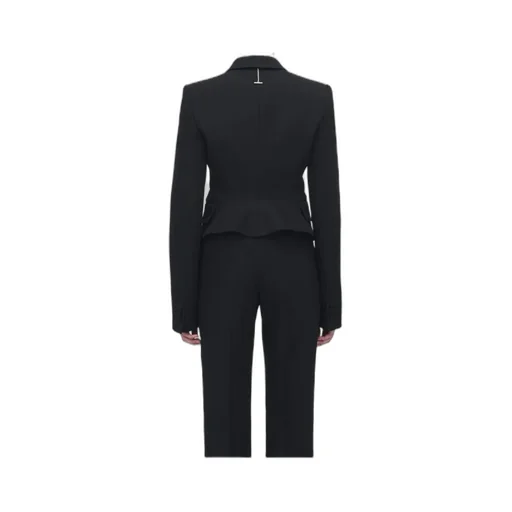 Flap-Pocketed Double-Breasted Blazer