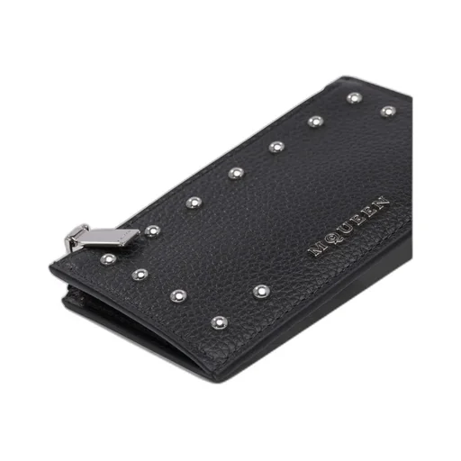Stud Embellished Zipped Wallet