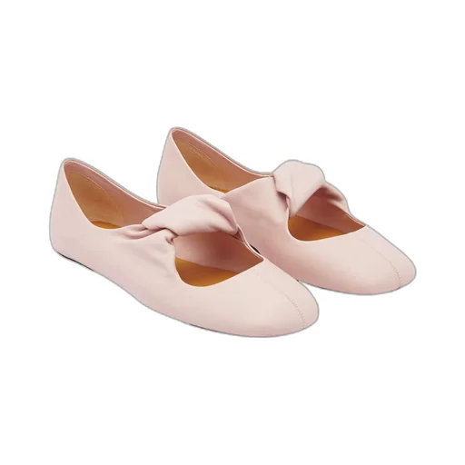 Twist-Detail Ballet Flats