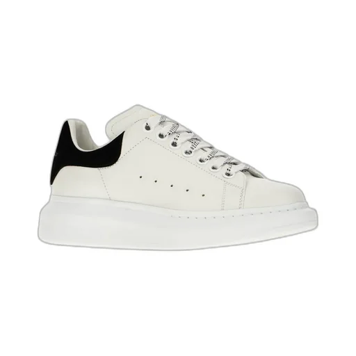 Rounded-Toe Lace-Up Sneakers